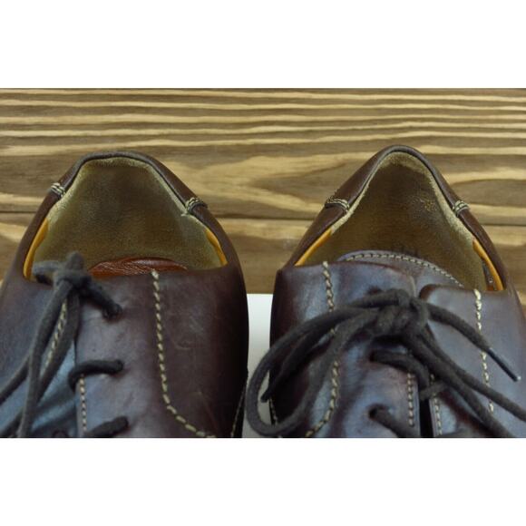 Mephisto‎ Shoes Sz 10 M Square Toe Brown Derby Oxfords Leather Men - Picture 3 of 9
